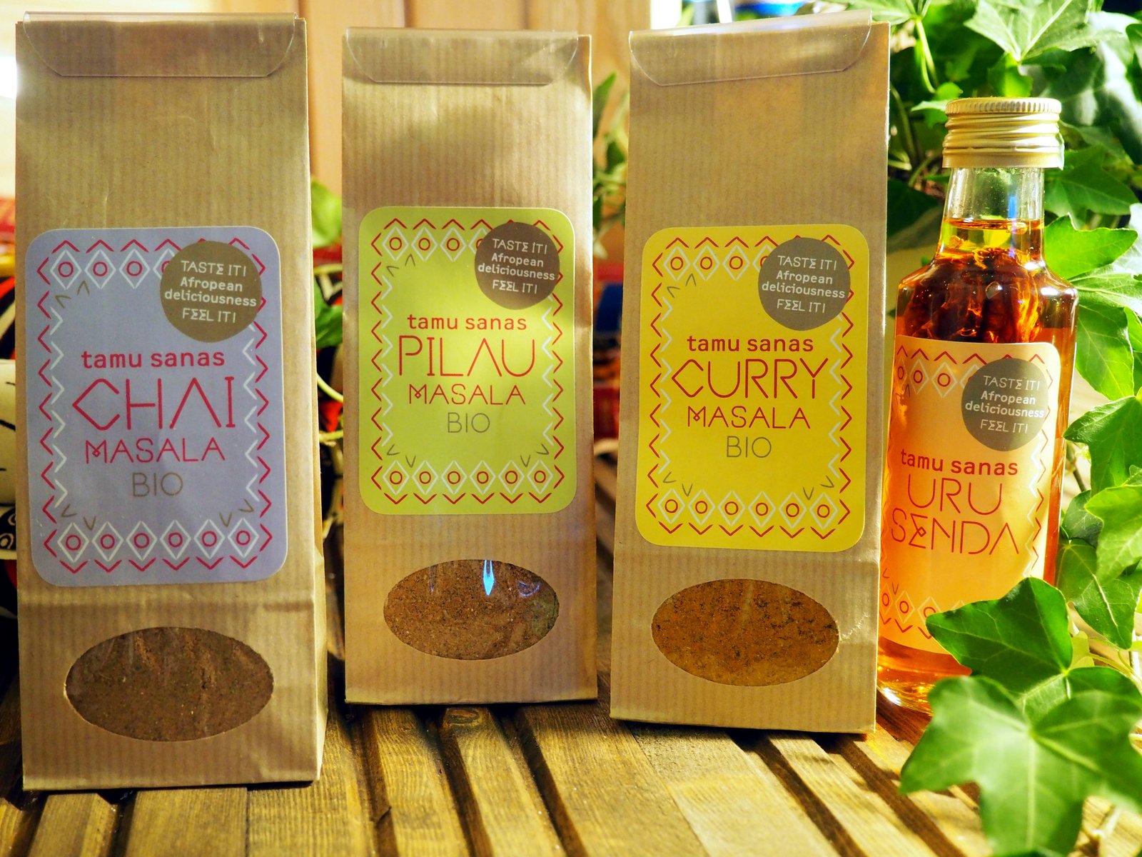 tamu sanas Gewürzmischungen: Chai Masala, Pilau Masala und Curry Masala in BIO-Qualität